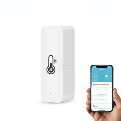 Интелигентен сензор за температура и влажност WiFi APP Дистанционен монитор за интелигентен дом var SmartLife WorkWith Alexa Google Assistant