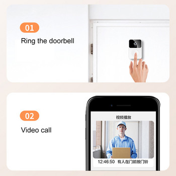 WiFi Ασύρματο Visual Doorbell Μεταβλητό Sound Punch Δωρεάν αμφίδρομη ενδοεπικοινωνία Τηλεχειριστήριο βιντεοκάμερας για οικιακή οθόνη