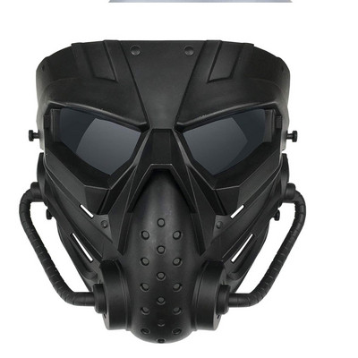 Gas Mask For Military Airsoft Costume Halloween CS Cosplay Full Face Protective Mask Tactical Breathable Skull Adjustable Strap