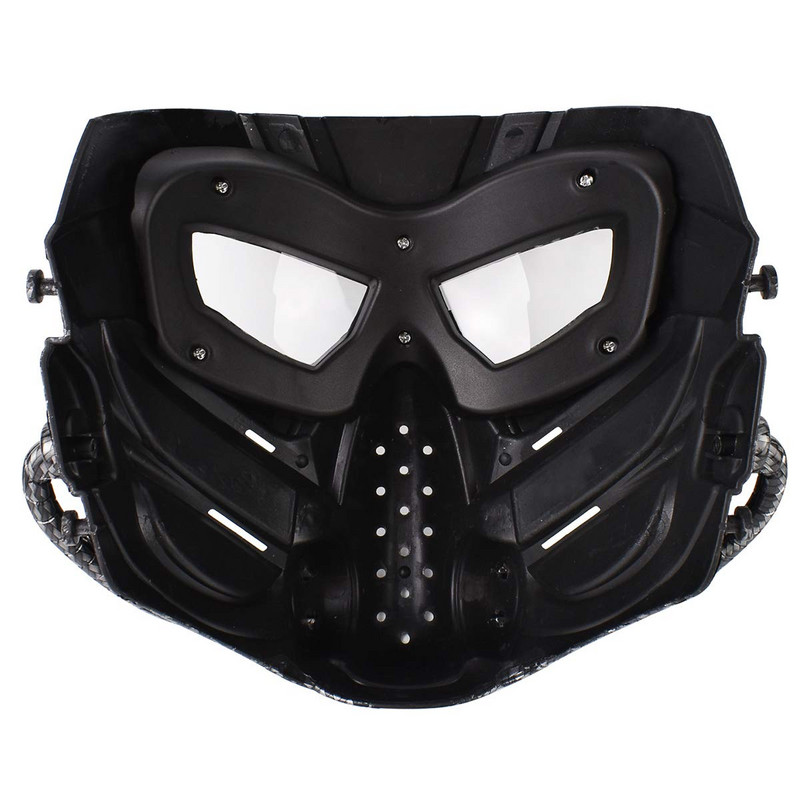 Gaasimask sõjaväe Airsoft kostüümile Halloween CS Cosplay kogu nägu kaitsemask Taktikaline hingav pealuu reguleeritav rihm