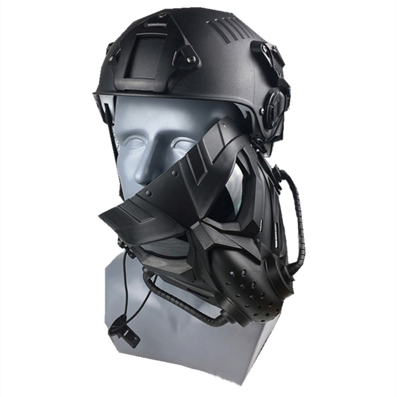 Gaasimask sõjaväe Airsoft kostüümile Halloween CS Cosplay kogu nägu kaitsemask Taktikaline hingav pealuu reguleeritav rihm