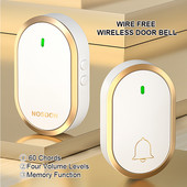Bezvadu ūdensnecaurlaidīgs durvju zvans 300 m diapazonā ASV ES UK AU kontaktdakša mājas inteliģentais durvju zvana zvans