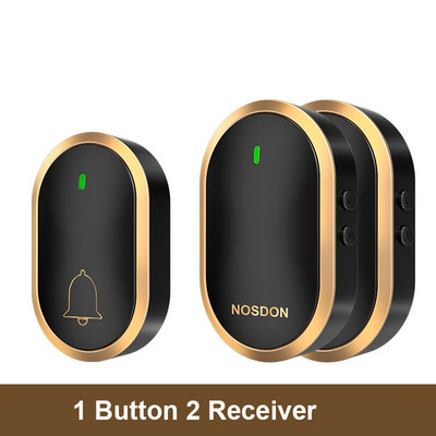 Bezvadu ūdensnecaurlaidīgs durvju zvans 300 m diapazonā ASV ES UK AU kontaktdakša mājas inteliģentais durvju zvana zvans