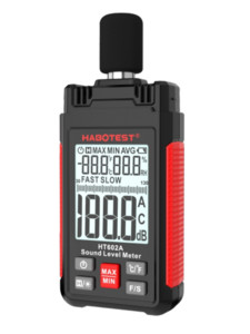 HABOTEST HT602A/HT602B digitális hangszint mérő páratartalom hőmérséklet mérő professzionális hangsugárzó zajmérő