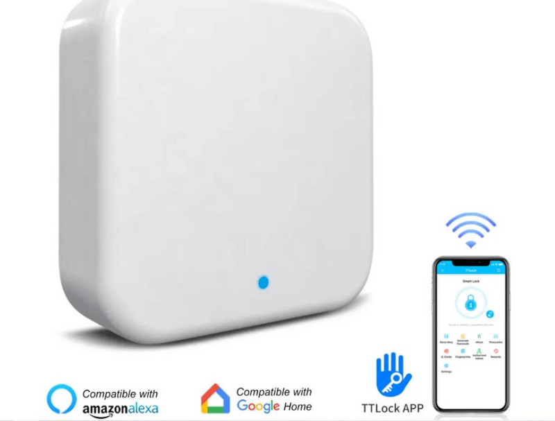 TTLOCK APLIKACIJA G2/G3 WiFi Gateway Hub za pametno zaključavanje vrata Otključaj Bluetooth u Wi-Fi pretvarač Glasovna kontrola Radi s Alexa Home