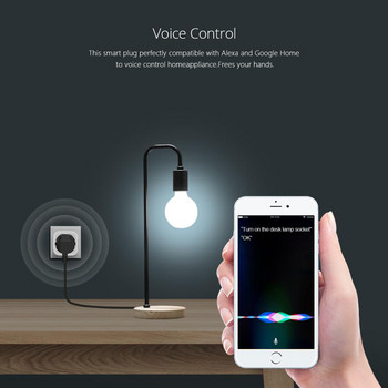 Apple Homekit Διακόπτης Siri Voice για τον έλεγχο της λάμπας οικιακής συσκευής Έξυπνη υποδοχή Wifi Plug Έξυπνη ασύρματη πρίζα 90-265V EU