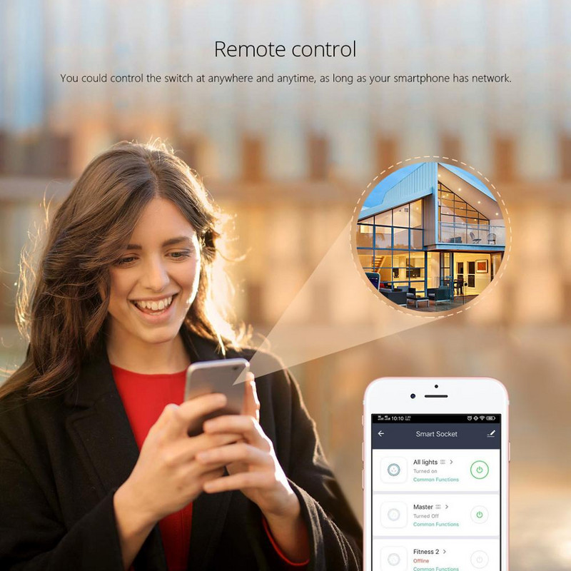 Apple Homekit Switch Siri Voice To Control Home Device Lamp Smart Wifi Socket Plug Intelligent Wireless Outlet 90-265V EU