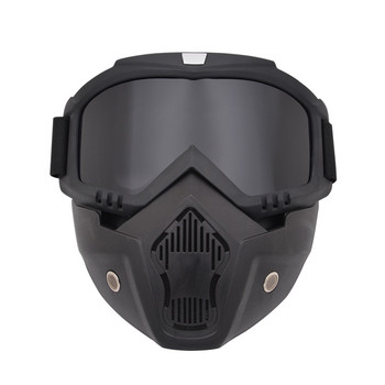 Защитна маска Ретро вятърна маска за цялото лице за работа извън пътя Каска Очила Прахоустойчива Защитна каска за мотоциклет