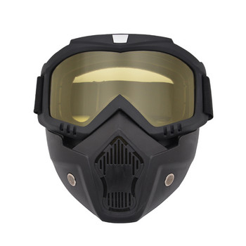 Защитна маска Ретро вятърна маска за цялото лице за работа извън пътя Каска Очила Прахоустойчива Защитна каска за мотоциклет