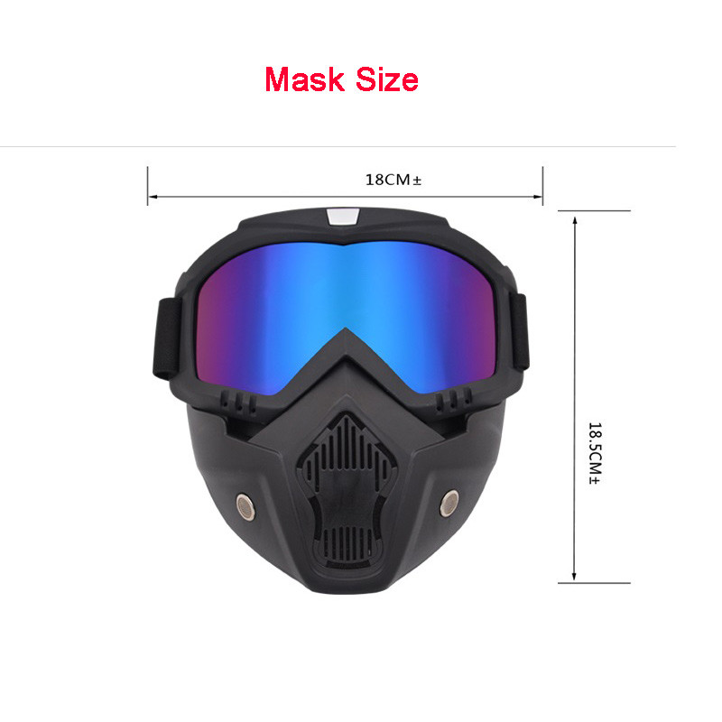 Védőmaszk Retro Wind teljes arcmaszk terepmunkához Sisak Védőszemüveg Porálló Homokálló Biztonsági Motoros sisak