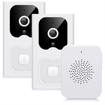 Video Doorbell Smart WiFi WiFi Security Κουδούνι πόρτας Οπτική εγγραφή Οθόνη σπιτιού Night Vision Θυροτηλέφωνο Θυροτηλέφωνο USB