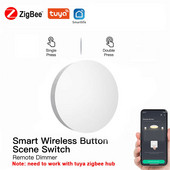 Tuya ZigBee nupuga stseenilüliti intelligentne ühendamine nutikas lüliti akutoitel automaatika Töö Smart Life Zigbee seadmetega