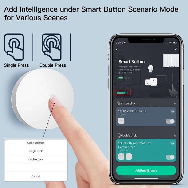 Tuya ZigBee nupuga stseenilüliti intelligentne ühendamine nutikas lüliti akutoitel automaatika Töö Smart Life Zigbee seadmetega