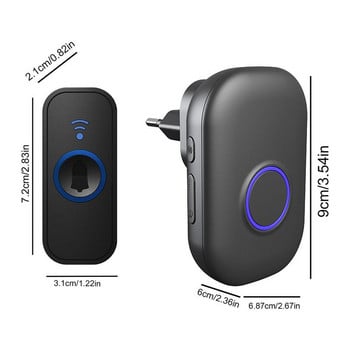 Wireless Doorbell New Home Welcome Waterproof Door Chime Kit Doorbell Caller 58 είδη ήχων κλήσης Λειτουργία έξυπνου κουδουνιού πόρτας