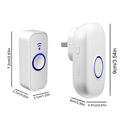 Bežično zvono na vratima Novi dom Dobrodošli Vodootporni komplet zvona na vratima Pozivatelj na vratima 58 vrsta melodija Upravljanje pametnim zvonom na vratima