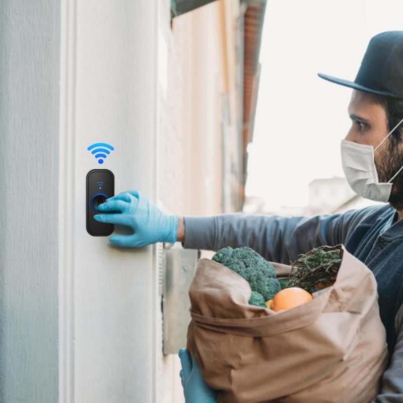 Bežično zvono na vratima Novi dom Dobrodošli Vodootporni komplet zvona na vratima Pozivatelj na vratima 58 vrsta melodija Upravljanje pametnim zvonom na vratima