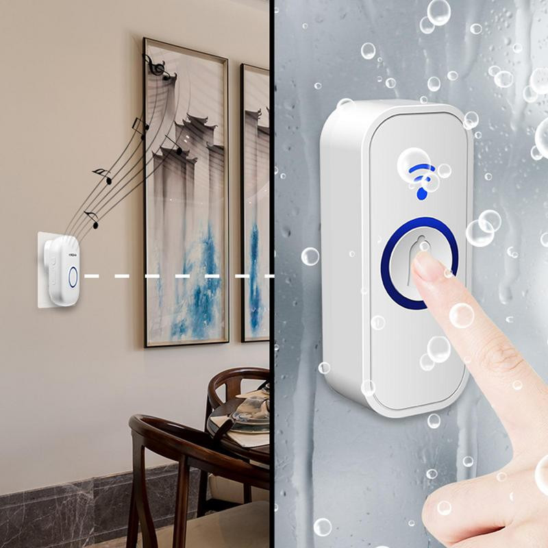 Bežično zvono na vratima Novi dom Dobrodošli Vodootporni komplet zvona na vratima Pozivatelj na vratima 58 vrsta melodija Upravljanje pametnim zvonom na vratima