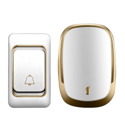 Sonerie fără fir, rezistentă la apă, alimentată cu baterie, Smart Digital Home Office Hotel alimentată cu baterie, rază de acțiune de 300 m, 4 niveluri