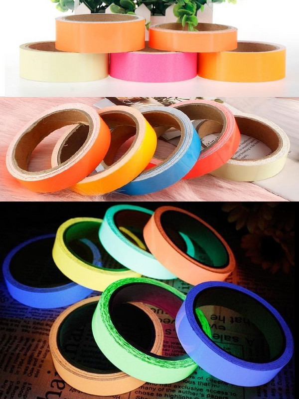 3 cm * 1 M šviečianti juosta Lipni švytinti nakties / tamsios saugos scenos įspėjamoji saugos juosta