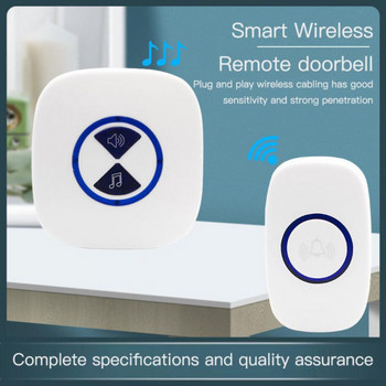 CORUI Smart Home Portable Doorbell Security Protection Remote Intelligent Electronic EU/UK Doorbell 433MHZ Wireless Doorbell