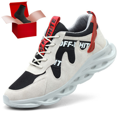 Építőipari Elpusztíthatatlan cipők Férfi acél orrvédő sapka Munkabiztonsági csizma Biztonsági cipő Férfi csizma Terepszínű Katonai csizma Munkacipő