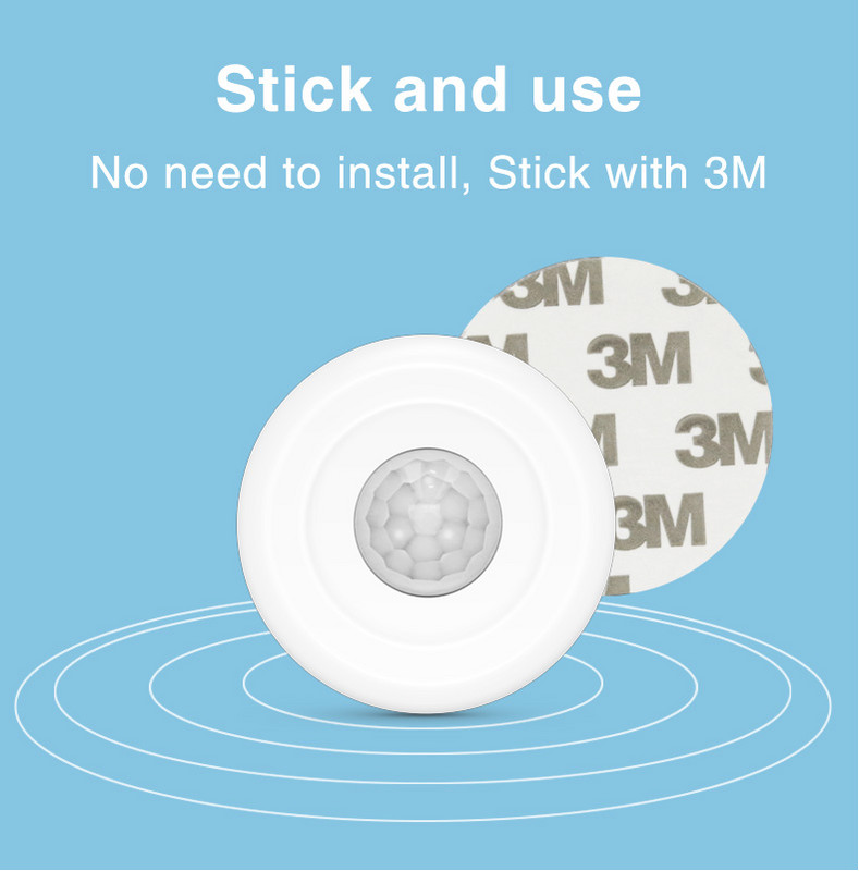 Tuya WiFi Lumină + Senzor de mișcare PIR Detectare iluminare Detector pasiv cu infraroșu Senzor de alarmă de efracție prin SmartLife