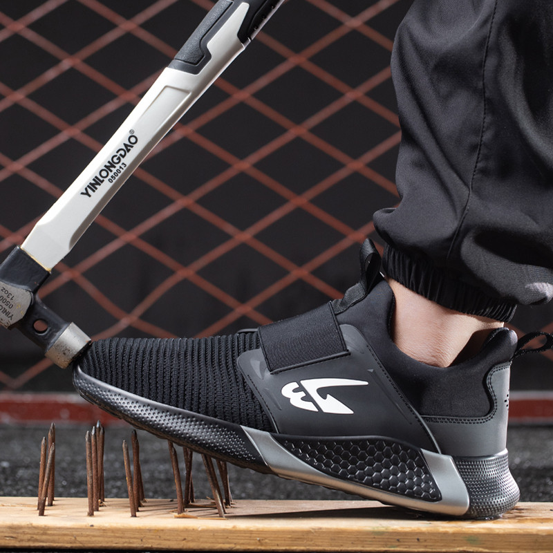 Apsauginiai batai Vyriški batai darbiniai Plieniniai pirštai, apsaugantys nuo pradūrimo, sportiniai batai, vyriški, pramoniniai ir statybiniai patartina avalynė