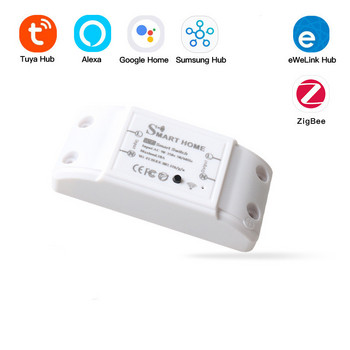 ZigBee Tuya 16A Smart US EU UK Socket Smart Switch Work Alexa Google Home Samsung Philips eWeLink Hub For Home and APP Control