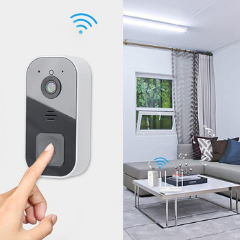 ABGZ-Smart Wireless Remote Video Doorbell,Video Doorbell Home ενδοεπικοινωνία HD Night Vision Wi-Fi Επαναφορτιζόμενο αντικλεπτικό κουδούνι