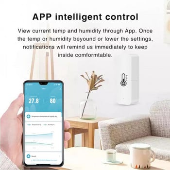CORUI Tuya ZigBee/WIFI Сензор за температура и влажност Интелигентен контролер за вътрешен хигрометър Работа с Smart Life Alexa Google Home