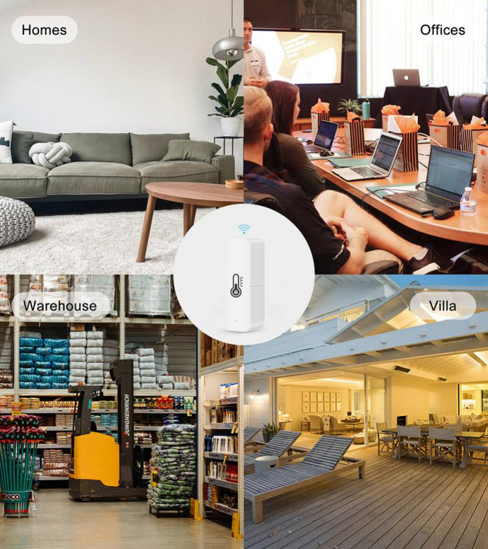 CORUI Tuya ZigBee/WIFI hőmérséklet- és páratartalom-érzékelő Intelligens beltéri higrométer-vezérlő Munka a Smart Life-val Alexa Google Home