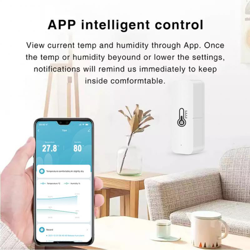 CORUI Tuya ZigBee/WIFI hőmérséklet- és páratartalom-érzékelő Intelligens beltéri higrométer-vezérlő Munka a Smart Life-val Alexa Google Home