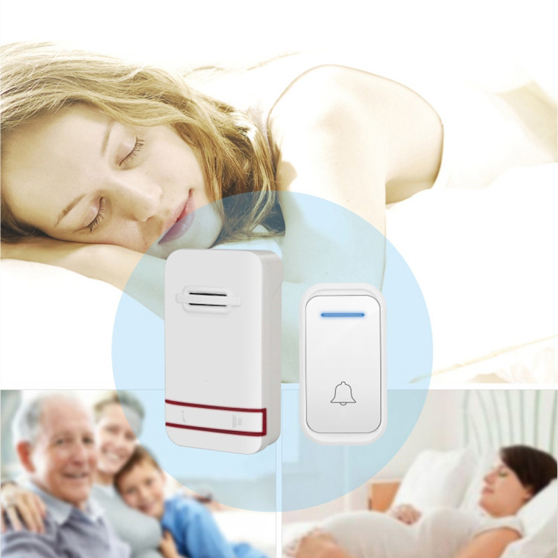 Bezvadu durvju zvana ūdensizturīgs elektroniskais durvju zvans liela attāluma mājas biroja spraudnis