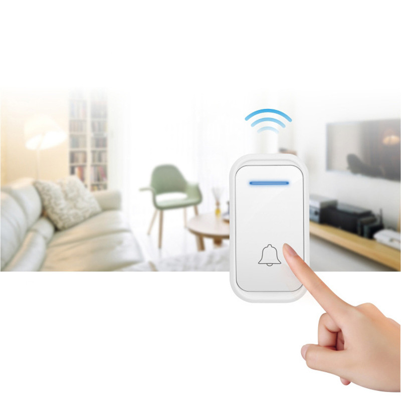 Bezvadu durvju zvana ūdensizturīgs elektroniskais durvju zvans liela attāluma mājas biroja spraudnis