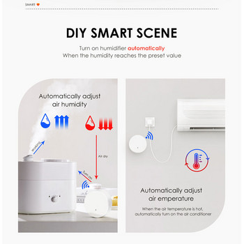 Εφαρμογή αισθητήρα θερμοκρασίας και υγρασίας Tuya Smart Life Αναφορά σε πραγματικό χρόνο Diy Samrt Home Battery Powered Ewelink Zigbee Smart