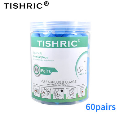 TISHRIC kõrvatropid Pehme käsnkõrvatropid Müra vähendamine Magamise kõrvatropid Reisimise müra vähendamise määr 35,5 db heliisolatsioon