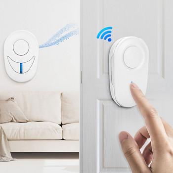 RISE-Wireless Call Doorbell Home Напомняне за повикване на възрастни хора Водоустойчив звънец 100M обхват Спешно повикване Безопасна аларма Комплект EU Plug