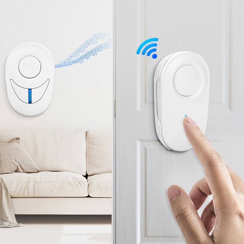 RISE-Bezvadu zvana durvju zvans uz mājām, atgādinājums par zvana veciem cilvēkiem Ūdensizturīgs durvju zvans 100 M diapazona avārijas zvana drošības signalizācijas komplekts ES spraudnis