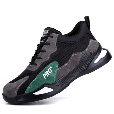 Darba drošības apavi celtniecība vīriešiem āra tērauda purngals, necaurdurams augstas kvalitātes viegls, neiznīcināms vīriešu drošības zābaki