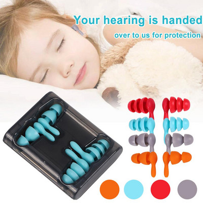 2 paari müravastased kõrvatropid heliisolatsiooniga kõrvakaitsed magamisreisi kõrvatropid veekindlad pehmest silikoonist ujumiskõrvatropid