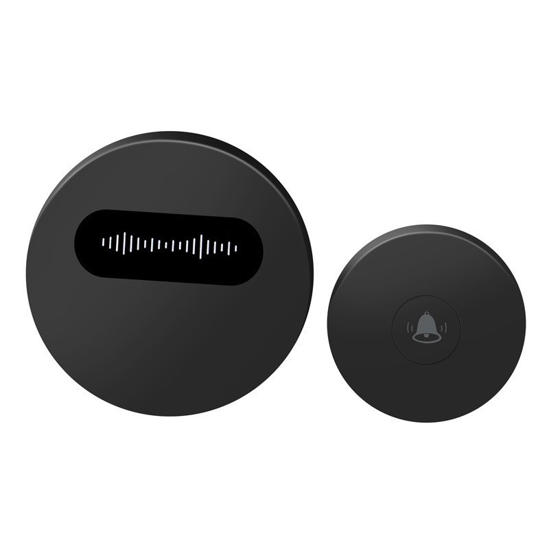 1+1 комплекта Цилиндър Самозахранващи се безжични мелодии за звънец IP65 Водоустойчив Защита при повикване на възрастни хора Добре дошъл звънец САЩ Великобритания ЕС