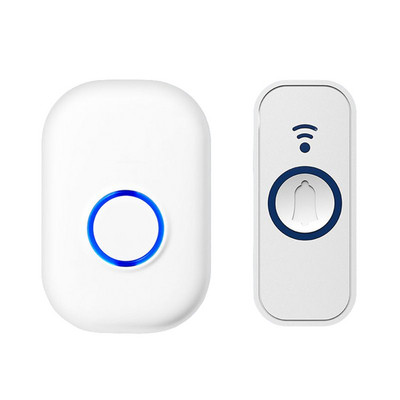 Intelligens csengő Hőálló öntapadó gombos vezérlés 4 fokozatban állítható irodai bolt üdvözlő ajtó fehér EU dugó