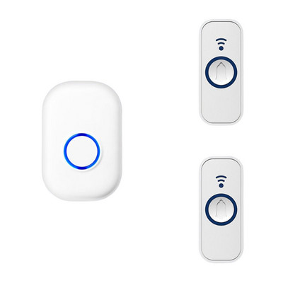 Intelligens csengő Hőálló öntapadó gombos vezérlés 4 fokozatban állítható irodai bolt üdvözlő ajtó fehér EU dugó