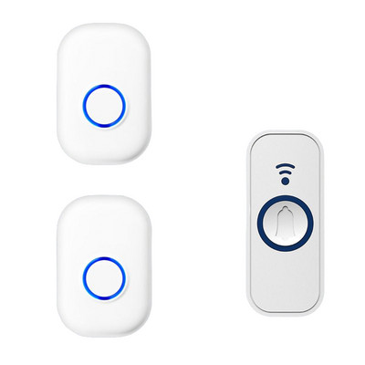 Intelligens csengő Hőálló öntapadó gombos vezérlés 4 fokozatban állítható irodai bolt üdvözlő ajtó fehér EU dugó