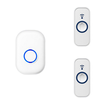 Intelligens csengő Hőálló öntapadó gombos vezérlés 4 fokozatban állítható irodai bolt üdvözlő ajtó fehér EU dugó