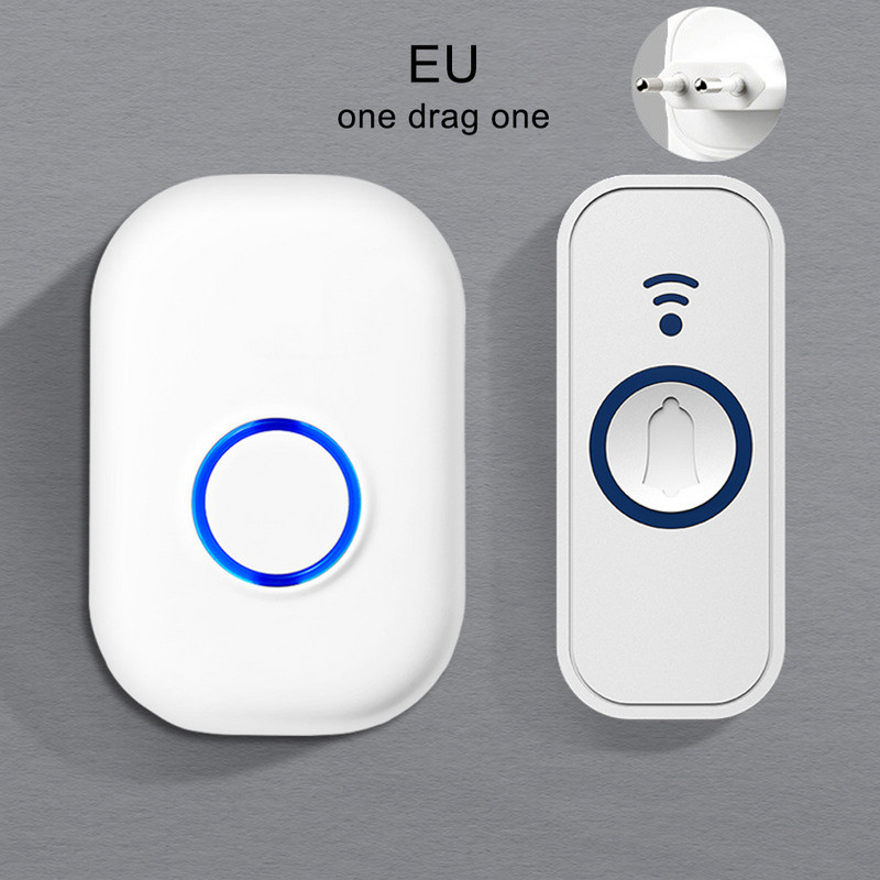 Intelligens csengő Hőálló öntapadó gombos vezérlés 4 fokozatban állítható irodai bolt üdvözlő ajtó fehér EU dugó