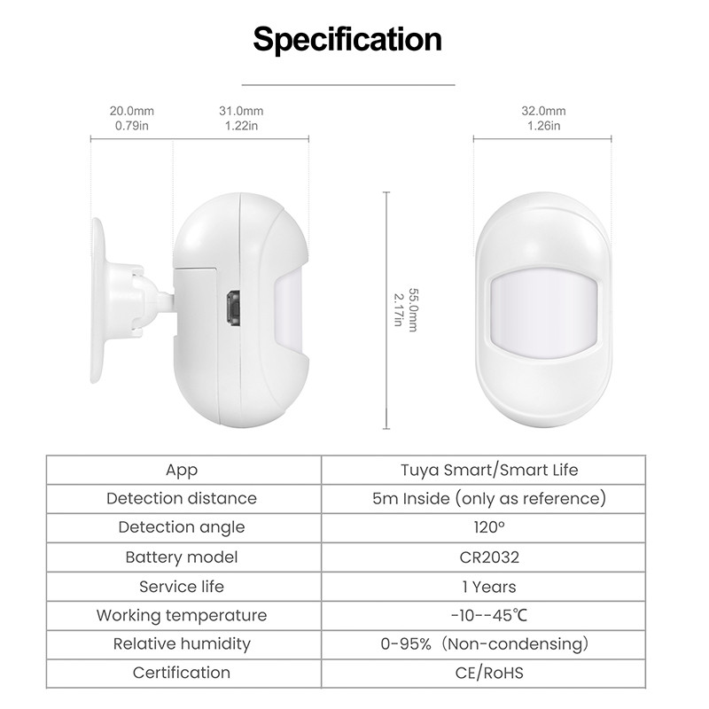 Tuya Zigbee mozgásérzékelő emberi test infravörös PIR érzékelő, Smart Life alkalmazás otthoni automatizáláshoz, intelligens biztonsági riasztórendszerhez