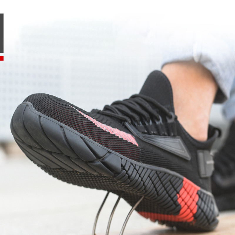 Vyriški apsauginiai batai nuo suspaudimo ir pradūrimo, vyriška plieninė kepurė, Verde darbo batai, elastinė sagtis