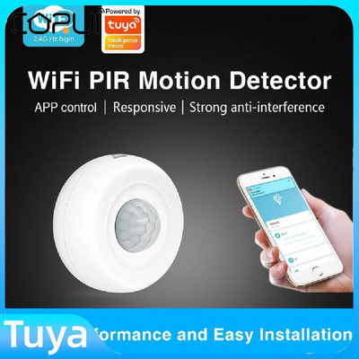 CORUI WiFi Smart PIR сензор за движение Човешки детектор Smart Life Tuya App Control Алармена система Интелигентна работа с Alexa Google Home