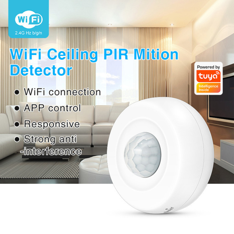 CORUI WiFi Smart PIR Senzor de mișcare Detector uman Smart Life Tuya App Control Sistem de alarmă Smart Work with Alexa Google Home